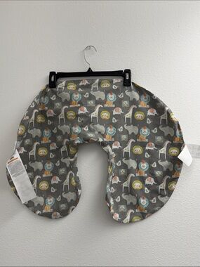 Boppy pillow cover - Gray circus Safari Print Nursing Pillow Cover